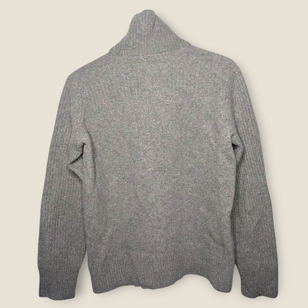Banana Republic Men’s Large Gray Wool Blend Shawl Collar Italian Yarn Sweater - Picture 6 of 11